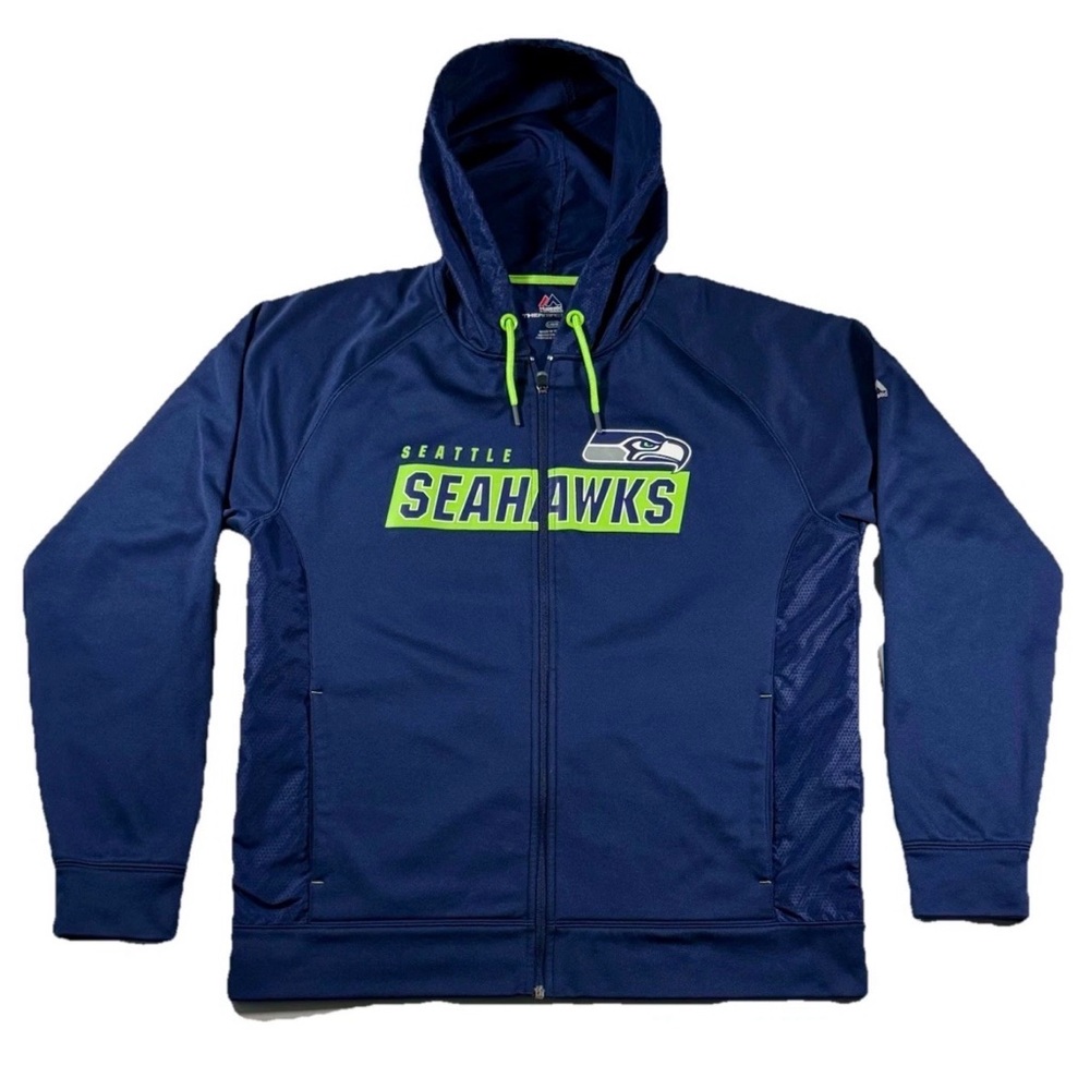 Seattle Seahawks Majestic NFL Windbreaker Jacket Large